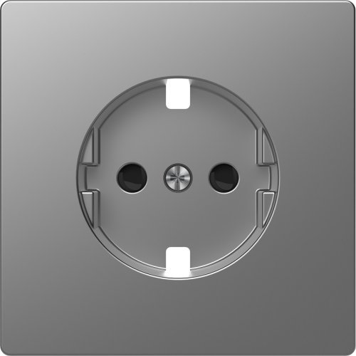 Лицевая панель Schneider Electric Merten D-Life для 1-м. розетки 220Вт сталь картинка